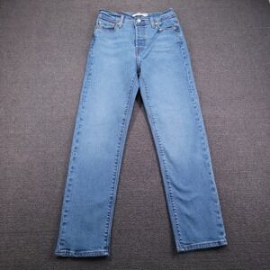 LEVIS Jeans Womens Size 26 Wedgie Straight Leg Mid Rise Button Fly Stretch Denim